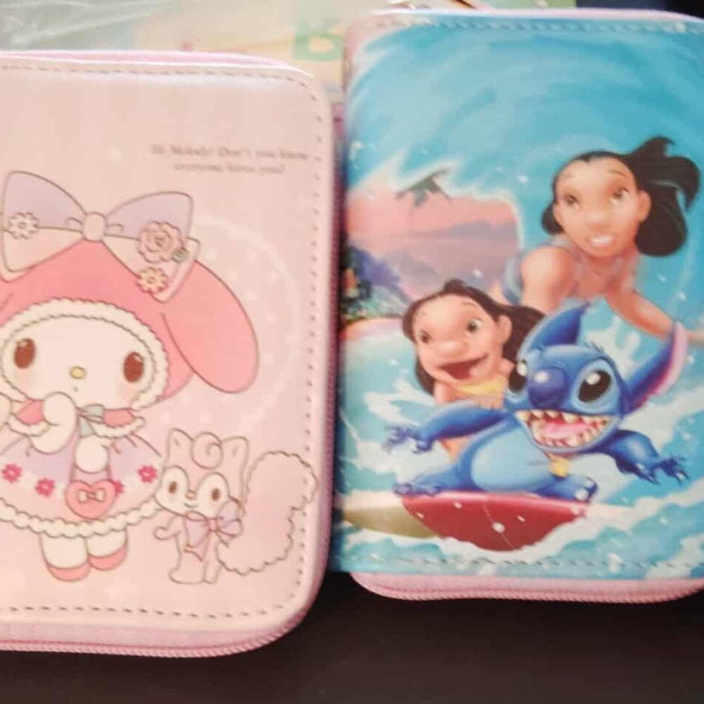 Cute Character Wallets in Pink and Blue